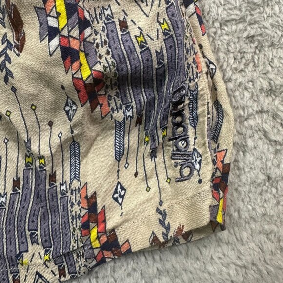 Billabong Aztec Triangle Geo Mini Dress Women's Cross Back Size L - Picture 5 of 9